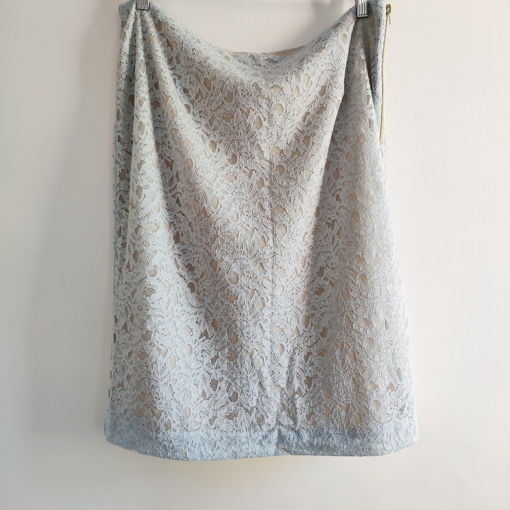 Worthington Lace Mini Skirt / Career / Ice Blue / Size 18 / NWOT